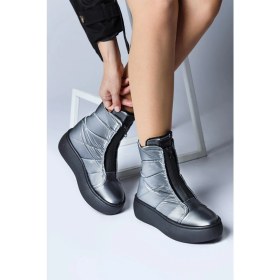 Resim Jump 60122 Suya Dayanıklı Kaydırmaz Taban Gümüş Rengi Kadın Kar Botu 