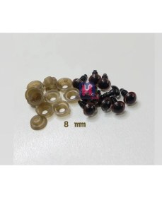 Resim 8 mm Amigurumi Vidalı Göz Renkli 20 Çift 