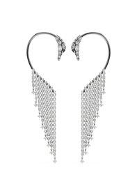 Resim 5714555 The Vienna Collection Ear Cuffs, Swan, White, Ruthenium Plated Metalik 