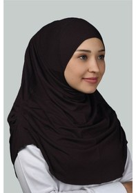 Resim Altobeh Hazır Türban Büzgülü Pileli Pratik Eşarp Tesettür Hijab - Namaz Örtüsü - Koyu Kahverengi 