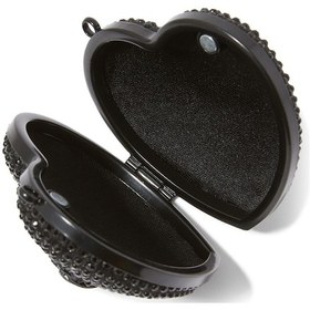 Resim Kurt Geiger Micro Heart Clutch Bag, Kalp Şekilli Mini Zincirli Çanta Tek Boy Kadın Tasarımı Siyah 