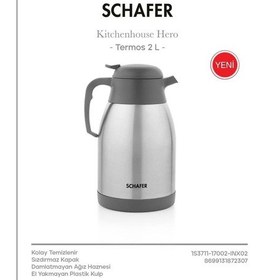 Resim Schafer Çelik Termos 2 Litre Gri Renk Gri 