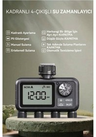 Resim 4 Çıkışlı Dijital Bahçe Sulama Zamanlayıcısı - Otomatik Sulama Sistemi 