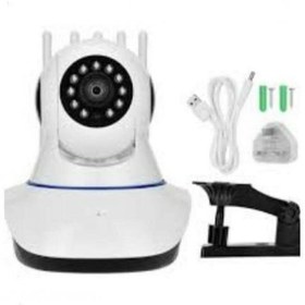 Resim 360° Wifi Ip Güvenlik Kamera 5 Antenli Gece Görüşlü Sensörlü Harekete Duyarlı Sesli 5-antenli 