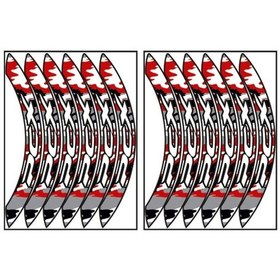 Resim Skm Kamuflaj Kırmızı Büyük Pcx Jant Şeridi 