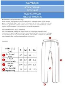 Resim Erkek Baggy Pileli Bol Kalıp Kumaş Pantolon 