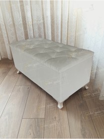 Resim aldagelsin Lüks Sandıklı Kapitone Puf Bench Ayakucu Koltuk 