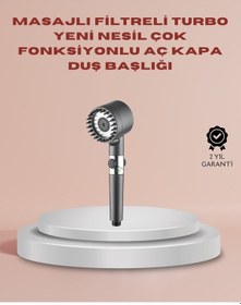 Resim Universal Filtreli Masaj Özellikli Duş Başlığı Aç Kapa Tuşlu 