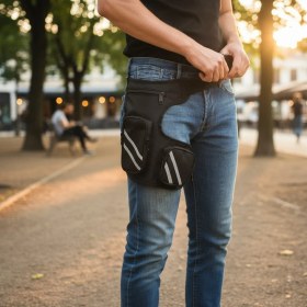 Resim Motosiklet Bacak Cantası 