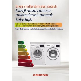 Resim Grundig GWM 27101 D 7 kg 1000 Devir Bluetooth Bağlantılı Çamaşır Makinesi 