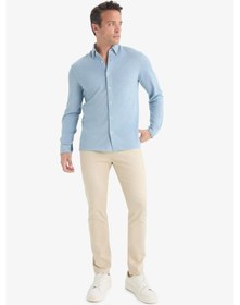 Resim Defacto Slim Fit Dar Kesim Dar Paça Dokulu Pantolon E7959ax25aubg359 Bej 