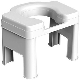 Resim Suntek Tuvalet Taburesi Taşınabilir Kaymaz Kompakt 26,5cm-beyaz 