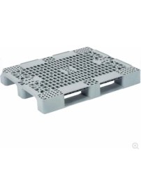 Resim Hira Plastik Palet Üzeri Delikli Gri 100X120X15 cm Plastik Palet 11 kg 