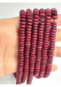 Resim Bileklik Boy Yarım Dizi Ud Ağacı Ahşap Rondela Kesim 7.5 2.5mm 45300 18cm Uzunluğundadır Çok Renkli 