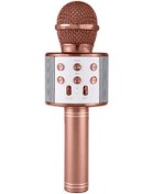 Resim Karaoke Mikrofonlu Hoparlör - Şarjlı -bluetooth Rose Gold 5224 