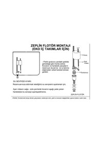 Resim Visam Jumbo 609-001 Basmalı Rezervuar İç Takım Zeplin Flotörlü Kırmızı 