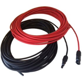 Resim MC4 Soketli - 2.5 + 2.5 M 4 MM Solar Panel Kablosu 