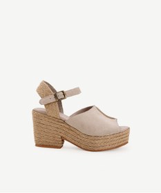 Resim Yargıcı Hasır Toka Detaylı Yüksek Deri Espadril 