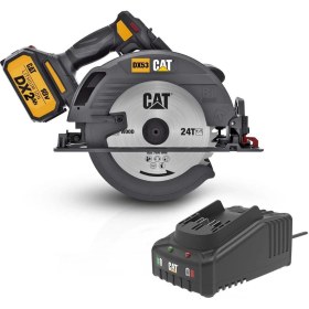 Resim Cat DX53BC 18 Volt 2.0 Ah Li-Ion 185 mm Tek Akülü Kömürsüz Profesyonel Daire Testere 