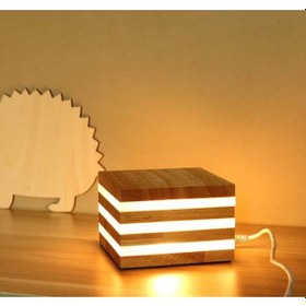 Resim Japanese Solid Wood Masa / Gece Lambası 