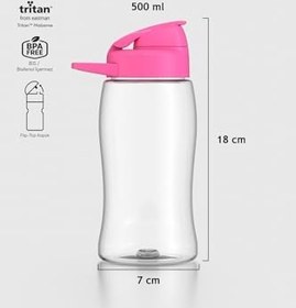 Resim Renga Lidya 500 ml Fuşya Kapaklı Tritan Matara 911031 