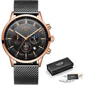 Resim Hanyang M Gül Altın Siyah 2023 Son Izle Erkekler Lıge Moda Spor Kuvars Saat Erkek Saatler Üst Marka Lüks Iş Su Geçirmez Izle Relogio Masculino (Yurt Dışından) 