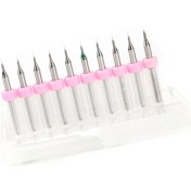 Resim Tenfowee Pcb Delik Açma Uçları Seti 0.1mm - Tungsten Çelik, Keskin Kenar, Kolay Değişim, 10 Adet + Depolama Kutusu 