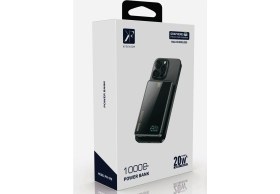 Resim Newface PW598 10.000 Mah Dijital Göstergeli 20W Type-C ve 15W Kablosuz Şarj Pd Hızlı Şarj Magsafe Powerbank - Siyah Svlrs 