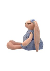 Resim Uzun Kulaklı Tavşan Peluş Oyuncak Sevimli Uyku Oyun Arkadaşı 35 Cm Mavi 