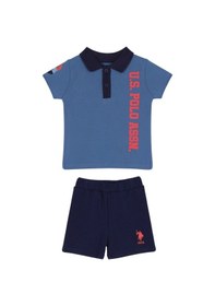 Resim U.S. Polo Assn. Bebek Polo Yaka T-shirt Takım Kobalt 