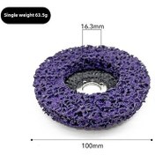 Resim Samdoo 4 İnç Mor Pasta 100 16mm, 55g - Metal, Ahşap, Plastik, Nilon İçin Zımpara, Boya Kaldırma Ve Pas Temizleme Aracı 
