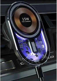 Resim Magnetic Wireless Araç Şarjı Araç Şarj Aleti 