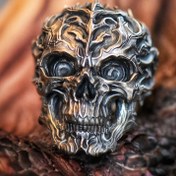 Resim Punk-Inspired Skull Mask Ring - İncelikli Alaşım El Yapımı Tasarım, Retro Gotik Tarz, Hip Hop, Rap ve Rock Severleri İçin Mükemmel, Arkadaşlar İçin İdeal Hediye, Mardi Gras Aksesuarı|Gotik Kafatası Tasarımı|Detaylı El Sanatçılığı 
