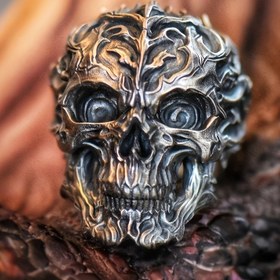 Resim Punk-Inspired Skull Mask Ring - İncelikli Alaşım El Yapımı Tasarım, Retro Gotik Tarz, Hip Hop, Rap ve Rock Severleri İçin Mükemmel, Arkadaşlar İçin İdeal Hediye, Mardi Gras Aksesuarı|Gotik Kafatası Tasarımı|Detaylı El Sanatçılığı 