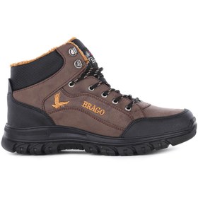 Resim Brago Kahvrengi Siyah Kürklü Outdoor Trekking Bot 