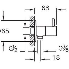 Resim VitrA A45214 Origin Ara Musluk Krom 