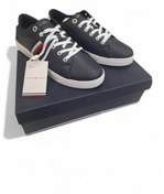Resim TOMMY HİLFİGER ESSENTİAL WEBBİNG CUPSOLE 41 DERİ LACİVERT SPOR KADIN AYAKKABI FW0FW07378 