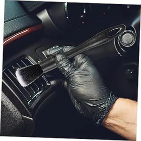 Resim SOIMISS 1 Takım Araç Içi Detay Fırçası 3 Parçalı Set + 3 Yedek Fırça Başlığı Araba Detaylandırma Kiti Iç Araç Detaylandırma Kiti Fırça Pet Plastiktir Temiz Aralık Fırçası 