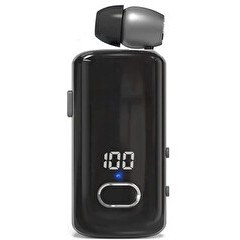 Resim Torima F580 Geri Çekilebilir Kablosuz Bluetooth Yaka Kulaklığı Siyah 