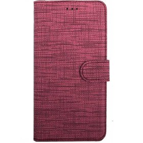 Resim Coverzone Galaxy A71 Standlı Kartvizitli Ve Para Gözlü Kumaş Desen Pembe Koyu 