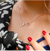 Resim Sonsuzluk Aşk 925 Ayar Gümüş Kolye-2167 