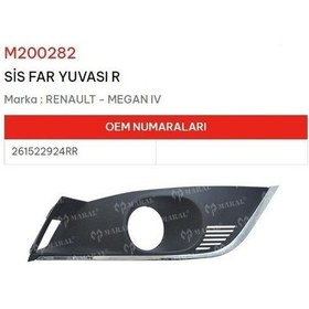 Resim Sis Far Yuvası Sağ Megane Iv 