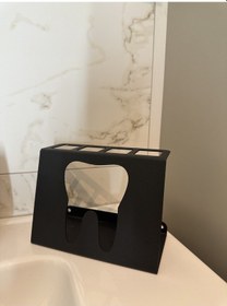 Resim Işıl Metal Şarjlı Diş Fırçalık Elektrikli Diş Fırçası Standı Siyah 