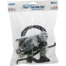 Resim MiraLive Plastik Bisiklet Fren Takımı Set 2pcs Fren Kolu - 1pcs Fren Teli - 4pcs Fren Mekanizma - Pabuç (K95) 