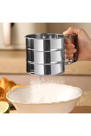 Resim BARENDA Çeyizlik Lüx Paslanmaz Çelik Pratik Un ve Şeker Eleği 