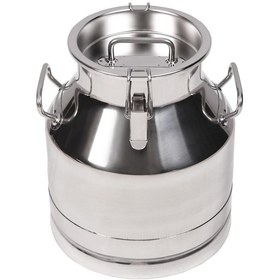 Resim Melasty Süt Sağma Makinesi Paslanmaz Süt Güğümü 20 Litre İki Kulplu Kapaklı Ø208 Mm Geniş Ağız -1721 