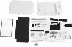 Resim 3DS LL için Replecement Durumda, Tam Konut Case Kapak Kabuk Onarım Parçaları Komple Yedek Kiti 3DS XL Beyaz 