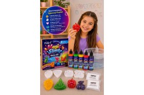 Resim Toyfest Magic Slime Water Elf 5 Renk Sihirli Slime Oyun Seti 4 Kalıp Meyveler 