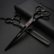 Resim Profesyonel 15.24 cm Kuaför Makası - Japon Yapımı, Salon Kalitesi, Normal Saç Dokusu İçin Uygun, Sol El Kullanımı, İnceltme Kesimleri ve Dalgalı Saç Stilleri İçin Mükemmel 
