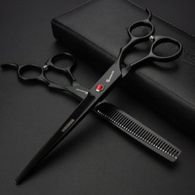 Resim Profesyonel 15.24 cm Kuaför Makası - Japon Yapımı, Salon Kalitesi, Normal Saç Dokusu İçin Uygun, Sol El Kullanımı, İnceltme Kesimleri ve Dalgalı Saç Stilleri İçin Mükemmel 
